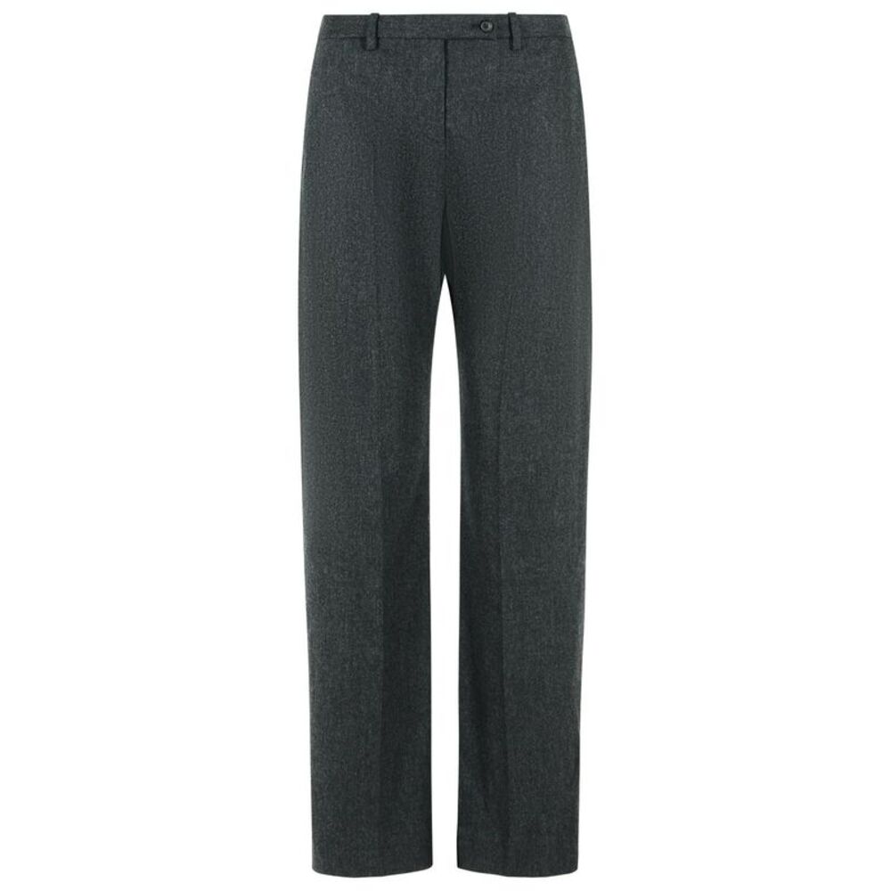 Khaite Hunter Grey Wool And Cashmere Trousers Women